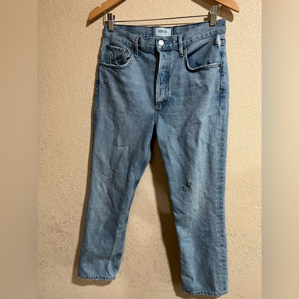 Agolde distressed Ripley button fly straight jeans 26